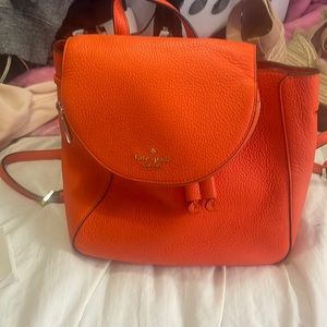 Kate spade orange back pack purse